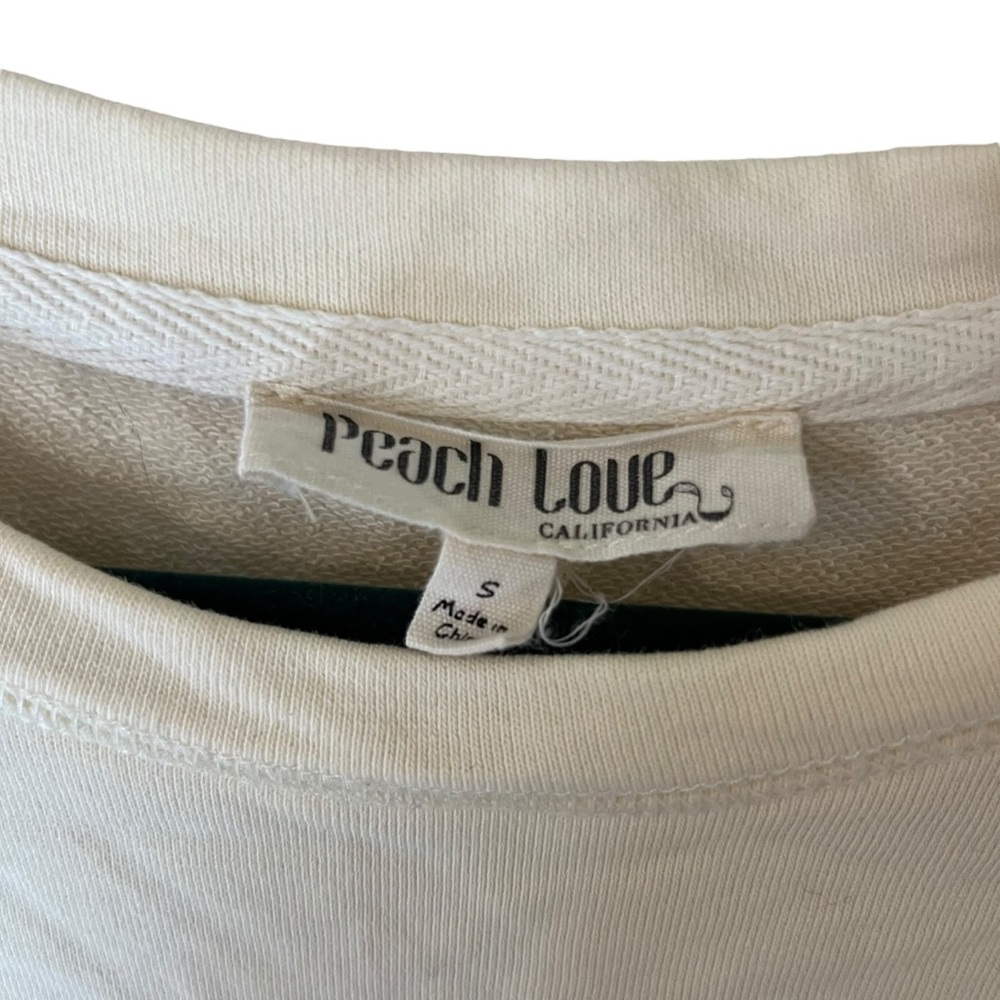 Peach Love California Oversized Floral Sequin Embellished Women's Top Size Small - Picture 3 of 5